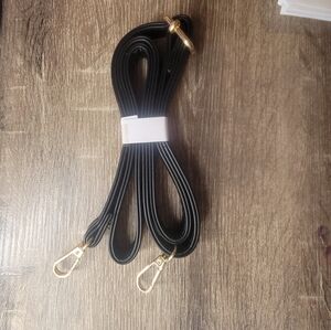Black Adjustable Strap with Gold Hardware
